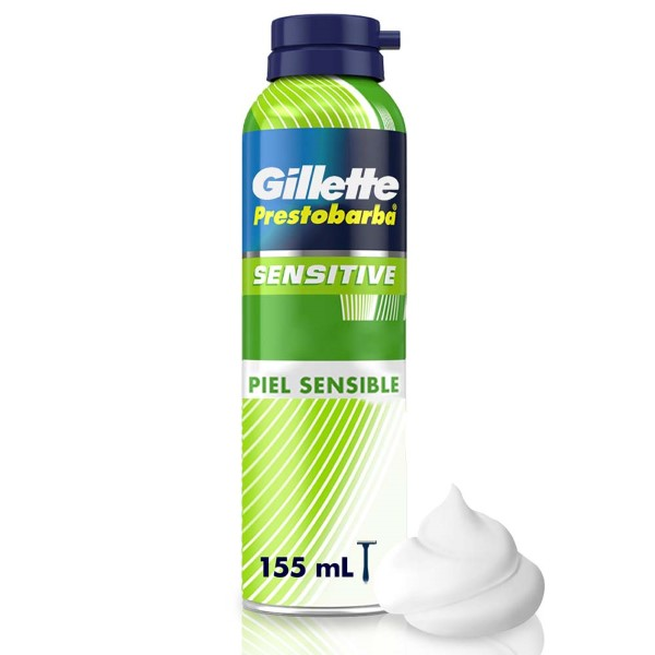Gillette Espuma de Afeitar Prestobarba Sensitive Piel Sensible