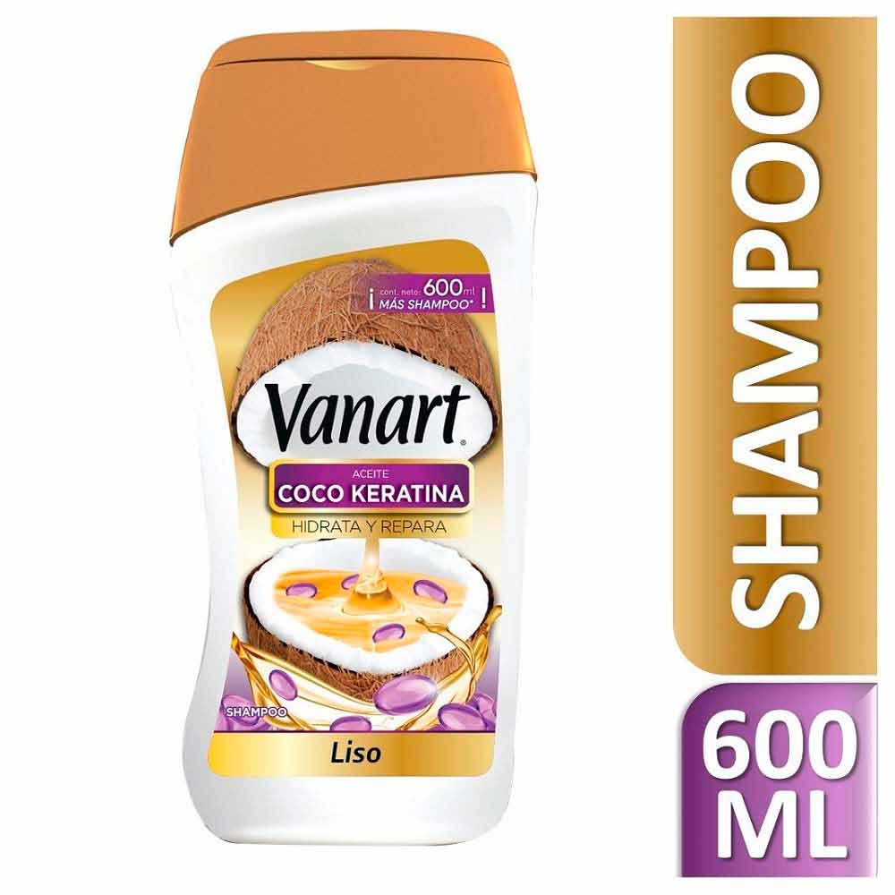 Vanart Shampoo Capilar Liso Coco Keratina 600 Ml