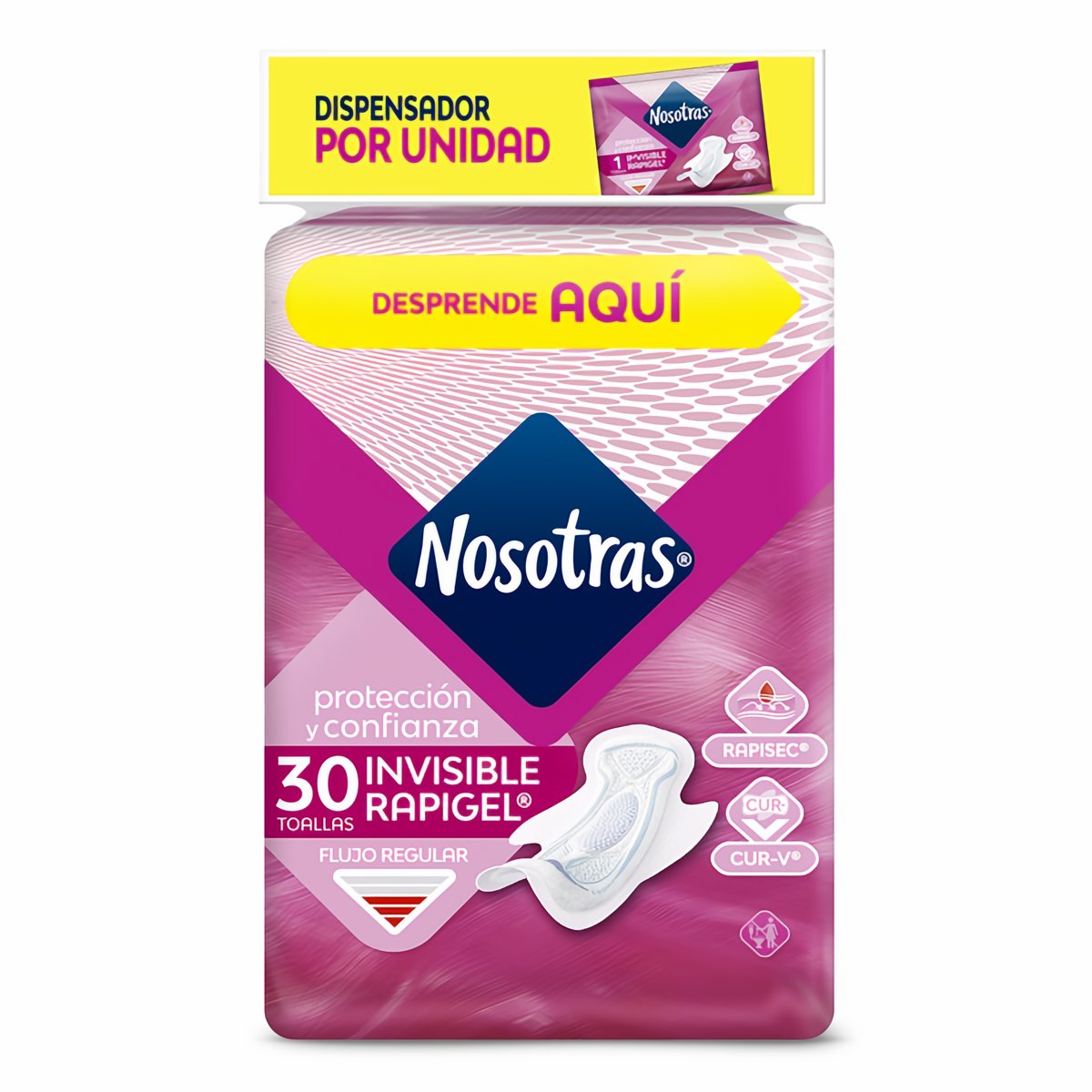 Nosotras Toalla Higiénica Invisible Rapigel
