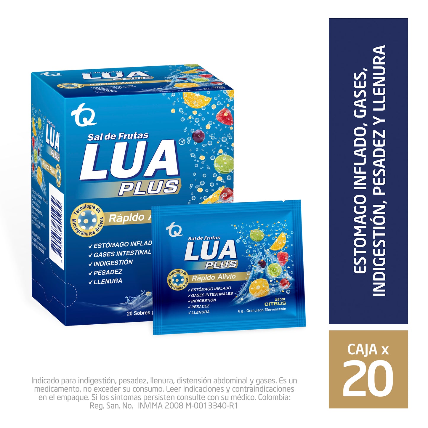 Sal de Frutas LUA Plus Rápido Alivio