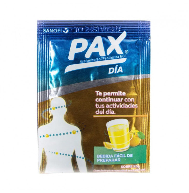Pax Día Polvo Granulado con Sabor a Naranja