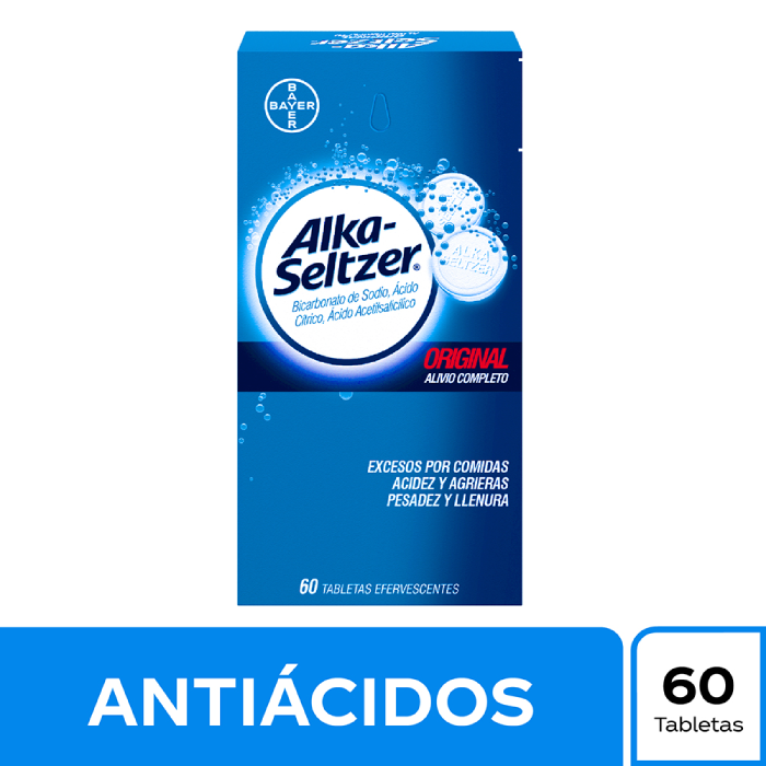 Alka-Seltzer Tabletas Efervescentes Caja x 60 tab